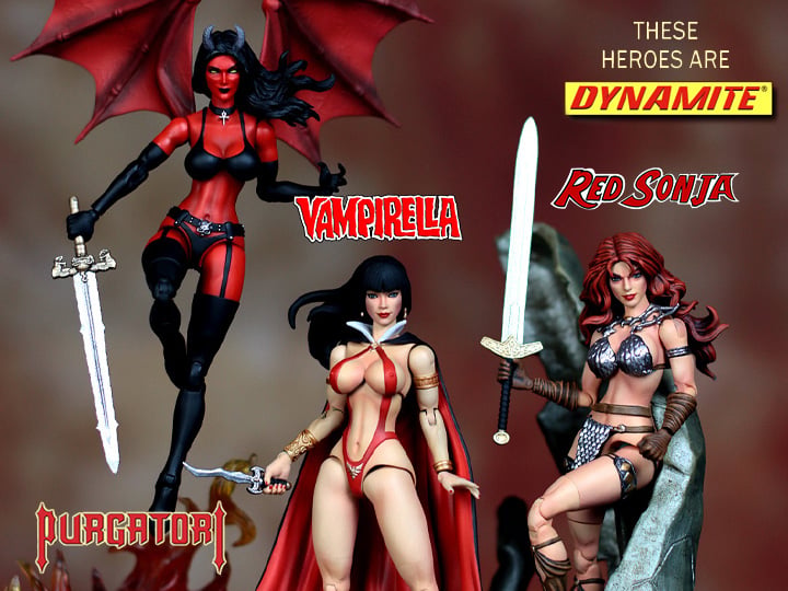 Vampirella, Red Sonja & Purgatori 1/12 Scale Figures