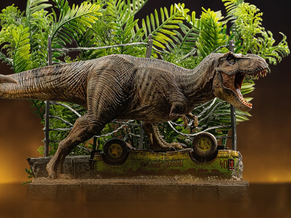 Image of Jurassic Park Icons T-Rex Breakout Set A Scene Statue & More!