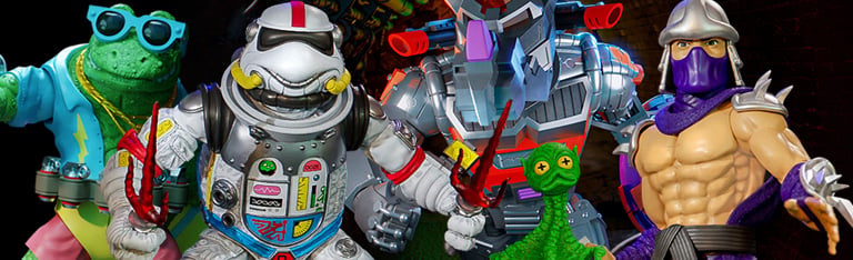Image of TMNT Ultimates! Wave 8: Shredder, Robot Rocksteady, Raph the Space Cadet & Genghis Frog