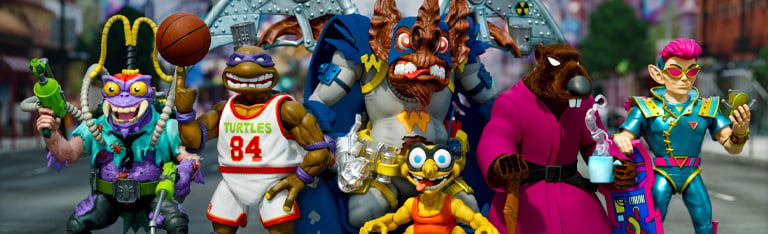 Image of TMNT Ultimates! Wave 9 Slam Dunkin’ Don, Scumbug, Splinter, Zak, Wingnut & Screwloose