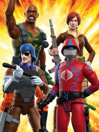 Image of G.I. Joe Ultimates! Cobra Crimson Guard, Cover Girl, Major Bludd & Roadblock