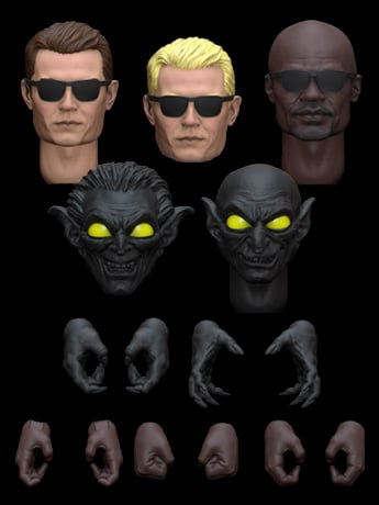 Image of Operation: Monster Force Blackwatch Agent Head Pack 1/12 Scale Accessories