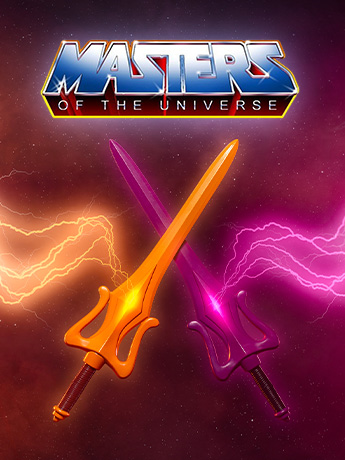 Masters of the Universe BBTS 25th Anniversary Exclusive LARP Stunt Replica Swords