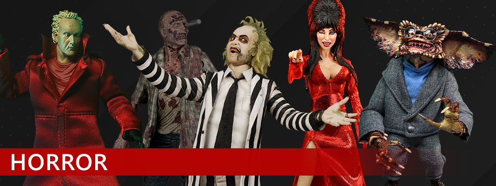 Horror text and Action Figures