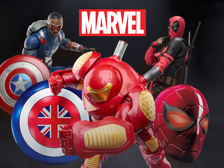 Marvel Action Figures, Shield, Mask and logo