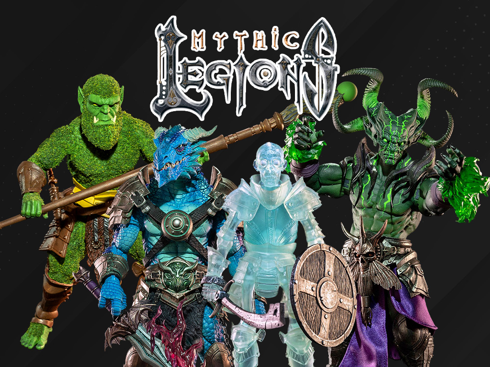 Mythic Legions logo and Figures
