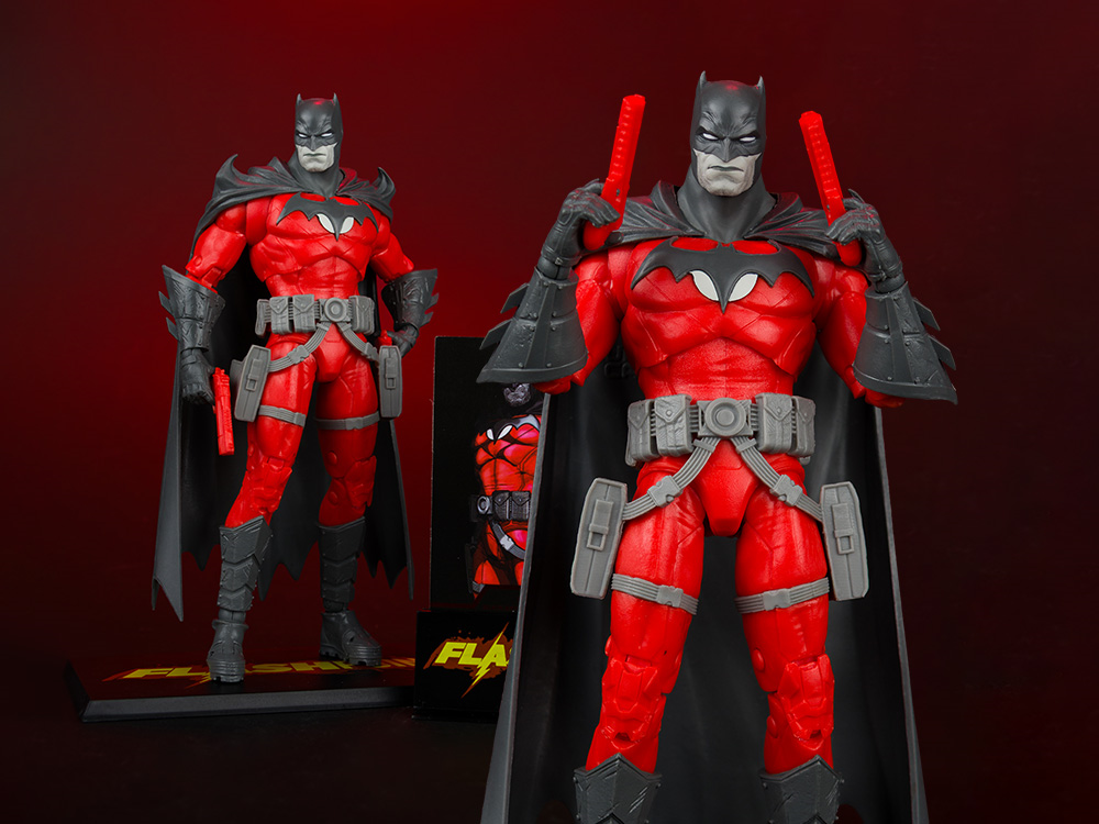 Image of Flashpoint DC Multiverse Batman (Thomas Wayne) BBTS Exclusive Limited Black & White Accent Edition Action Figure
