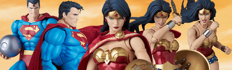 Image of Superman: For Tomorrow MAFEX Superman & Wonder Woman Action Figures