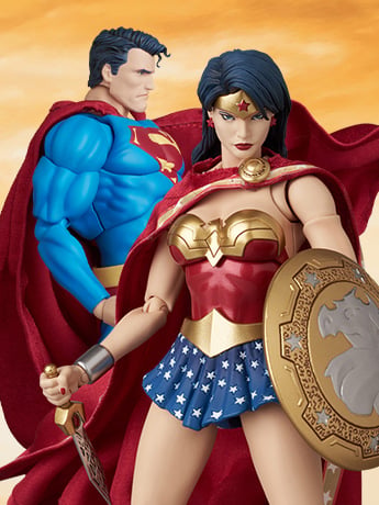 Image of Superman: For Tomorrow MAFEX Superman & Wonder Woman Action Figures