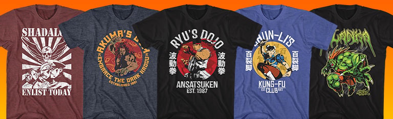Image of T-Shirts: Street Fighter & More!
