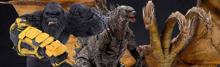 Image of Hiya Toys Godzilla, Kong, King Ghidorah & More!