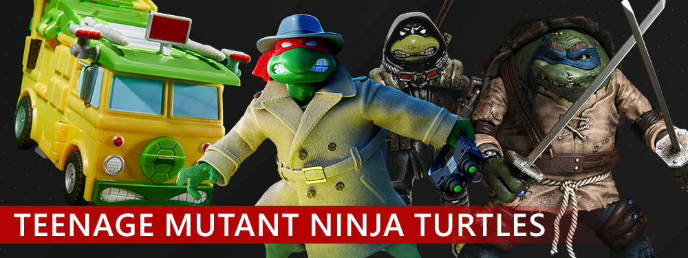 Teenage Mutant Ninja Turtles and figures and vehicle