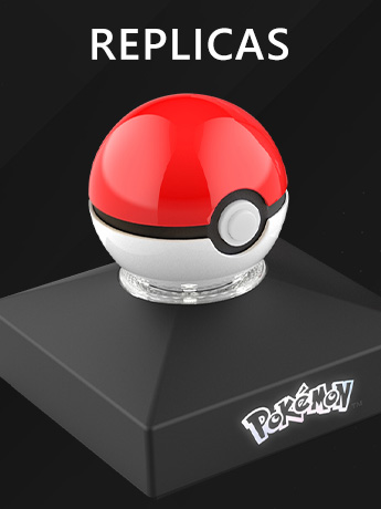 Replicas text and Pokeball replica