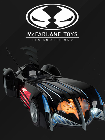 McFarlane Toys logo and vehicle