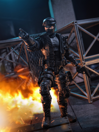 Soldiers of Fortune Close Combat Operative (Black Camo) 1/12 Scale Action Figure