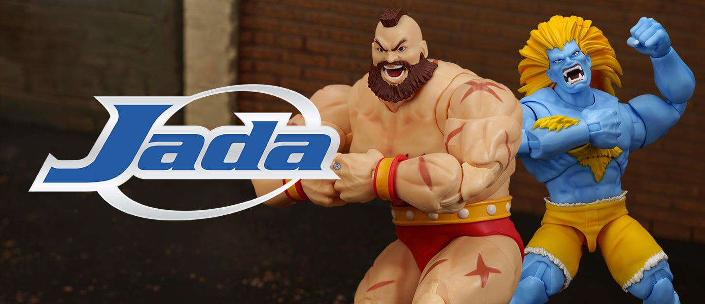 Jada Toys Logo and Street Fighter Action Figures