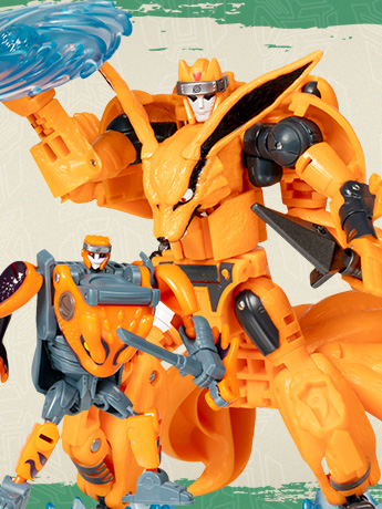 Image of Transformers Collaborative Naruto: Shippuden x Transformers Kurama & Gamakichi Figure Set
