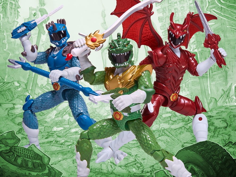 Image of Godzilla vs. The Mighty Morphin Power Rangers Kaiju Ranger Action Figures