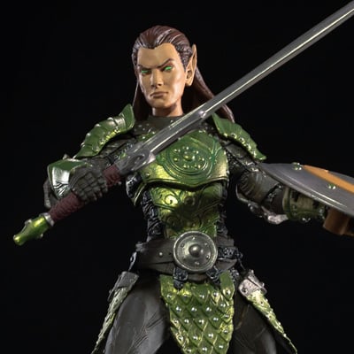 Mythic Legions Tactics: War of the Aetherblade Male Elf Deluxe Legion Builder Action Figure (With Bonus)