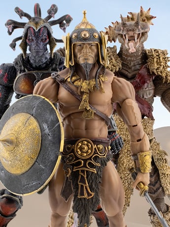 Image of Savage Crucible Kubla Khan (Frazetta), Naa'Om Arkon & Set'Karra Action Figures