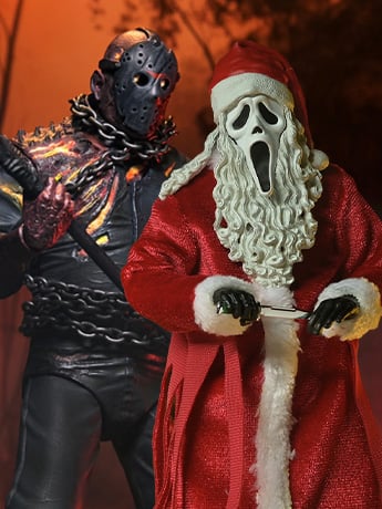 NECA Ultimate Savini Jason & Ghost Face (Santa's Slay) Action Figures