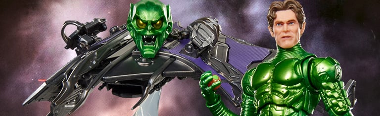 Image of Spider-Man: No Way Home Marvel Legends Green Goblin Action Figure and Glider Set & More!