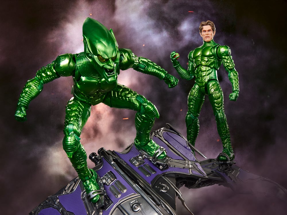 Image of Spider-Man: No Way Home Marvel Legends Green Goblin Action Figure and Glider Set & More!