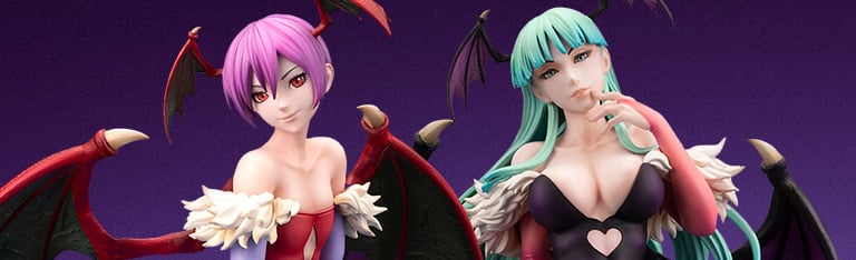 Image of Darkstalkers Morrigan Aensland & Lilith 1/7 Scale Figures