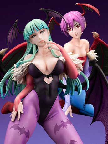 Image of Darkstalkers Morrigan Aensland & Lilith 1/7 Scale Figures