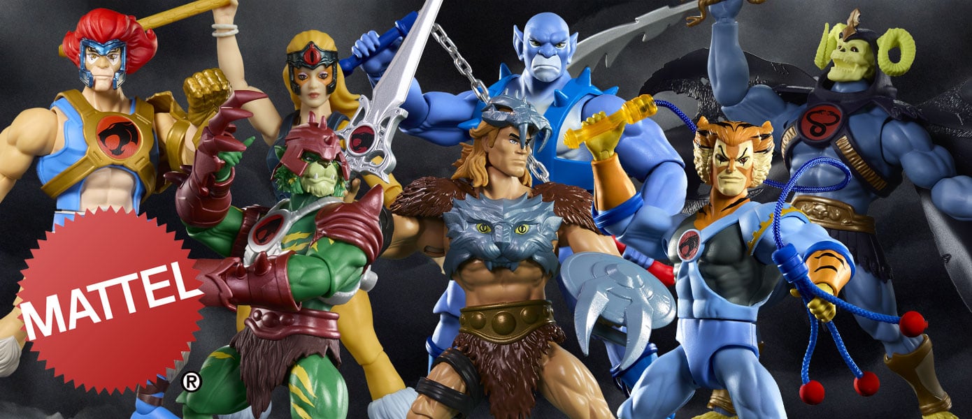 Mattel Logo and ThunderCats Action Figures