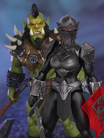 Immortal Champions Bloodsteel Emissary & Orc Warrior Chieftain Action Figures