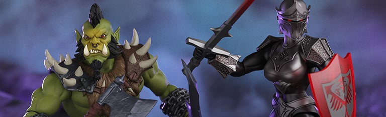 Immortal Champions Bloodsteel Emissary & Orc Warrior Chieftain Action Figures