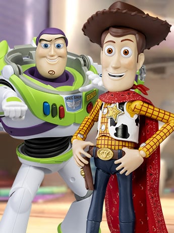 Image of Toy Story Dynamic 8ction Heroes Woody & Buzz Lightyear Action Figures
