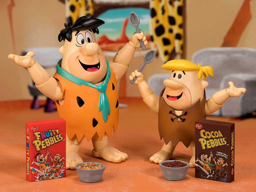 Image of Jada Toys Fred Flintstone & Barney Rubble 1/12 Scale Action Figures