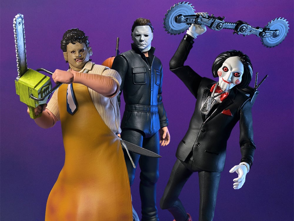Image of Fortnitemares Michael Myers, Leatherface and Billy Action Figures