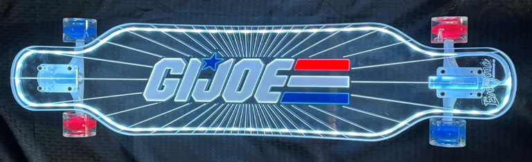Image of G.I. Joe x Everyone Skate Limited Edition LED Longboards