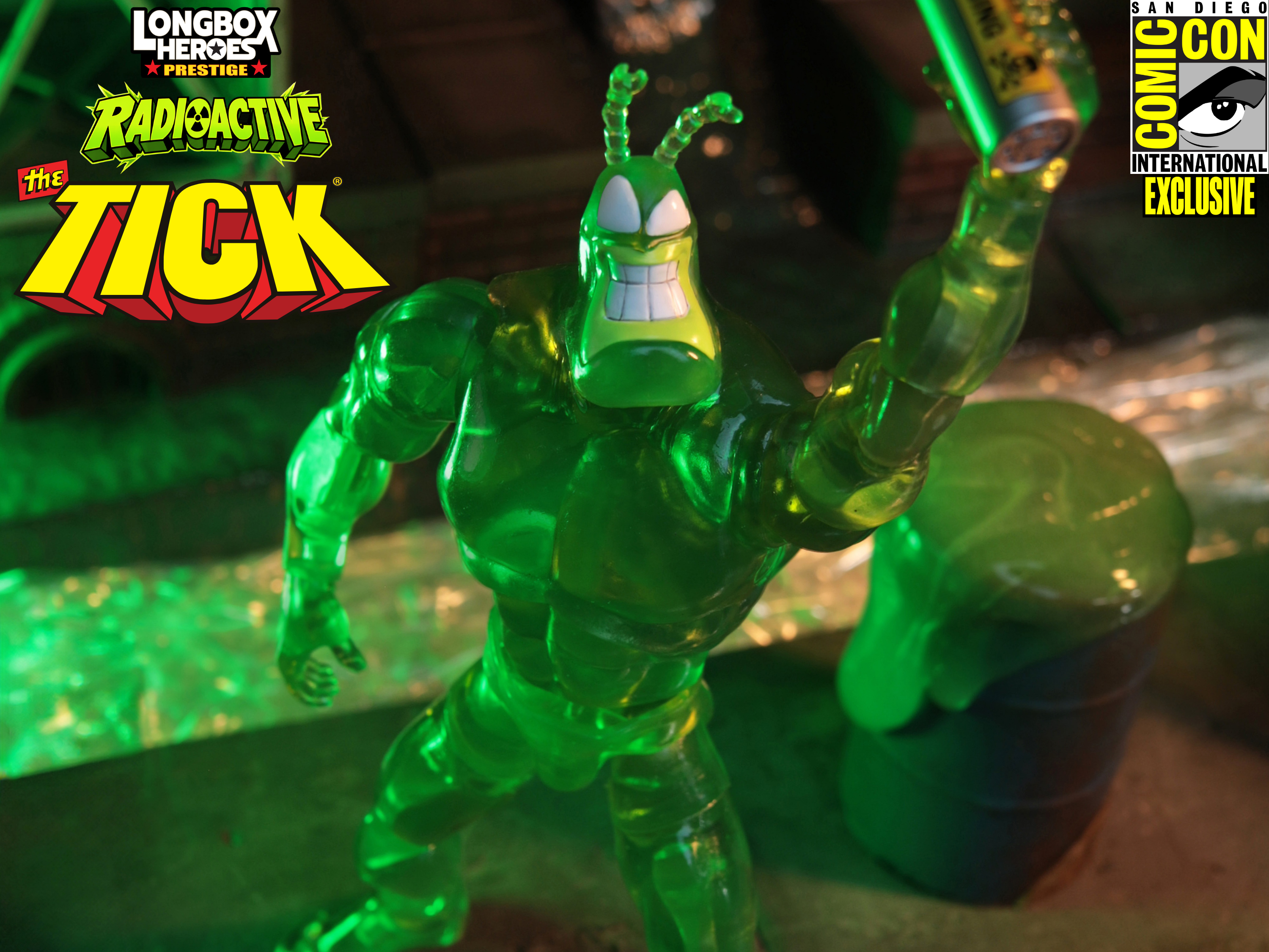 The Tick Longbox Heroes Prestige The Tick (Radioactive Ver.) 1/12 Scale SDCC 2026 Exclusive Action Figure
