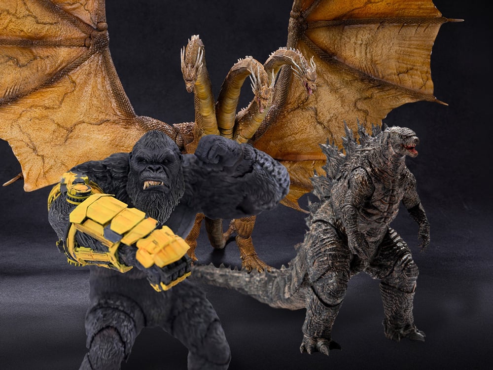Image of Hiya Toys Godzilla, Kong, King Ghidorah & More!