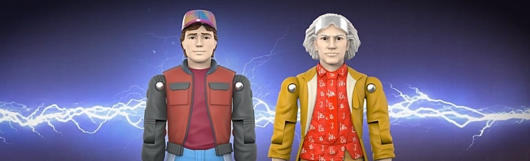 Image of Back to the Future Part II ReAction+ Marty & Doc Action Figures