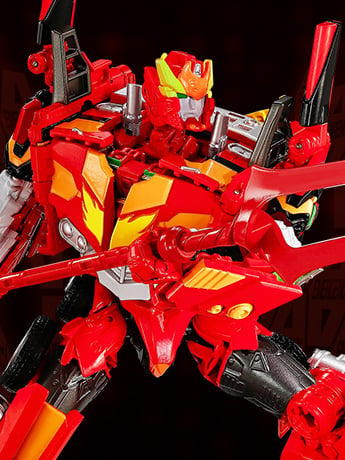Image of Transformers X Evangelion Synergenex Series Evangelion Prime Unit-02 Action Figure