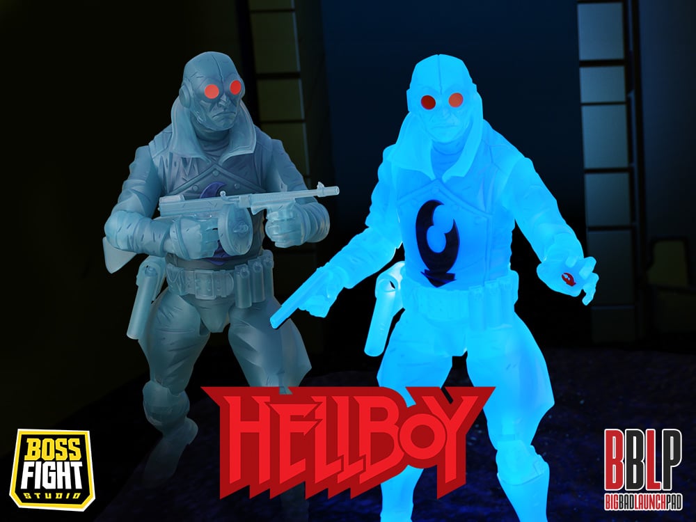 Hellboy Ghost of Lobster Johnson (Glow in the Dark) Exclusive Limited Edition Action Figure