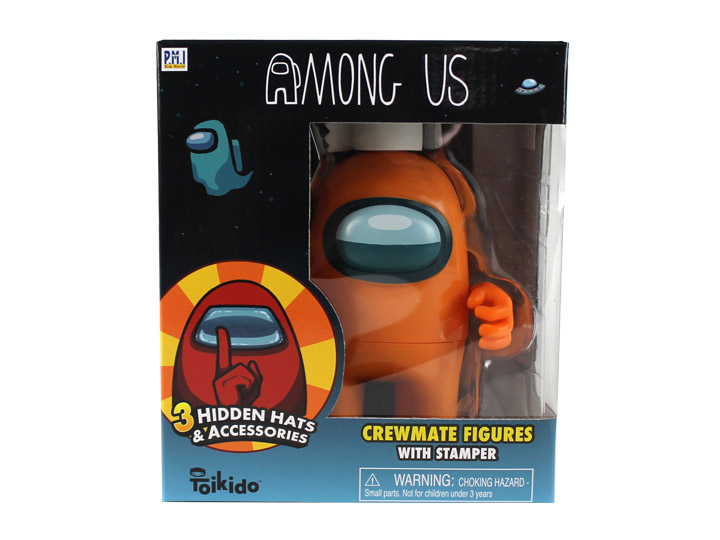 Among Us Orange Crewmate Ink Stamper Toilet Paper Hat Cheese