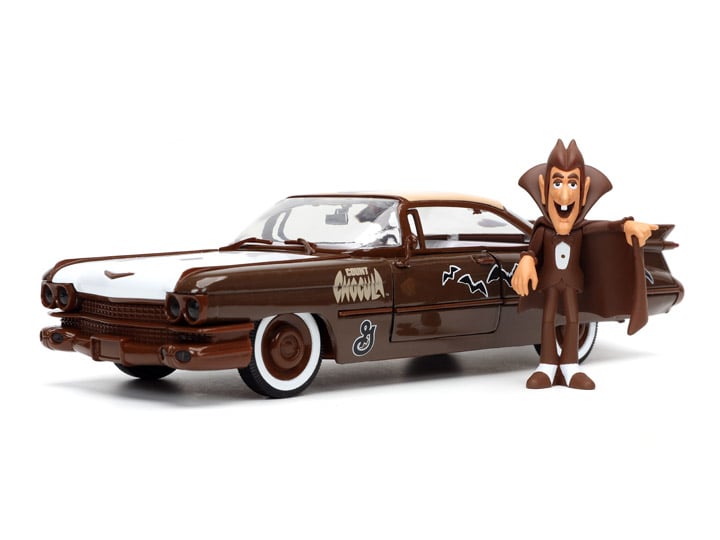 Jada Hollywood Rides : Count Chocula Avec Cadillac Coupe Deville 1959 - Modèle Die-cast 1/24 - Neuf