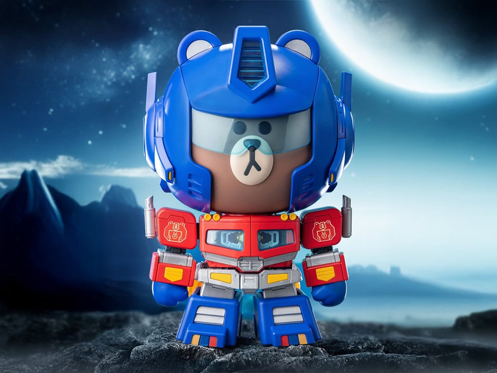 Transformers x Line Friends Mokoo Mega Optimus Prime x Brown Figure