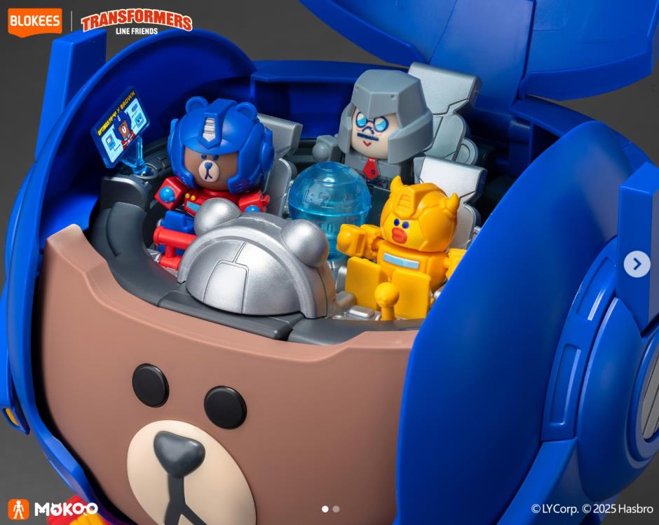 Transformers x Line Friends Mokoo Mega Optimus Prime x Brown Figure