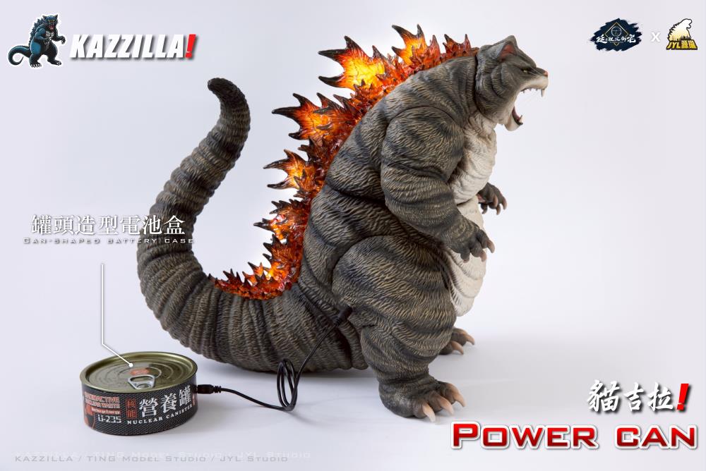 Kazzilla: King of Tiger Flames Tabby (Light-Up Version) Statue