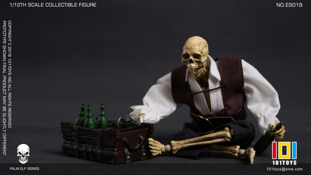 Palm Elf Series Skeleton Pirate Sailor 1/12 Scale Action Figure