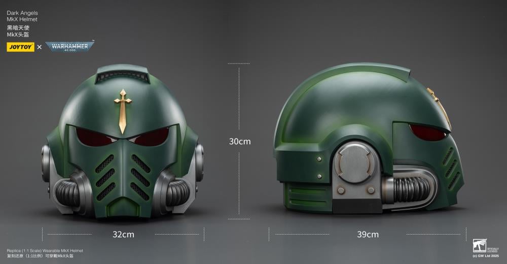 Warhammer 40,000 Dark Angels Mk. X 1/1 Scale Helmet Replica