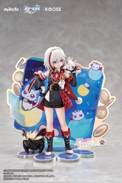 Honkai: Star Rail Rise Up+ Chibi Cat Series Topaz & Numby Figure