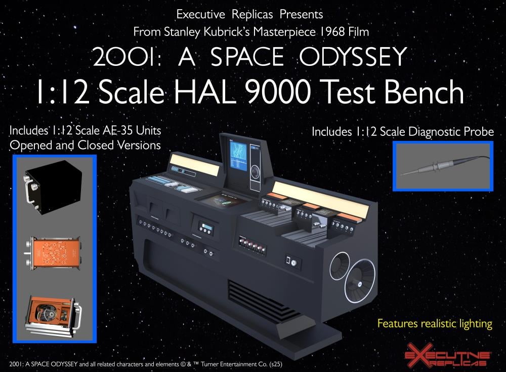 2001: A Space Odyssey HAL 9000 Test Bench 1/12 Scale Diorama
